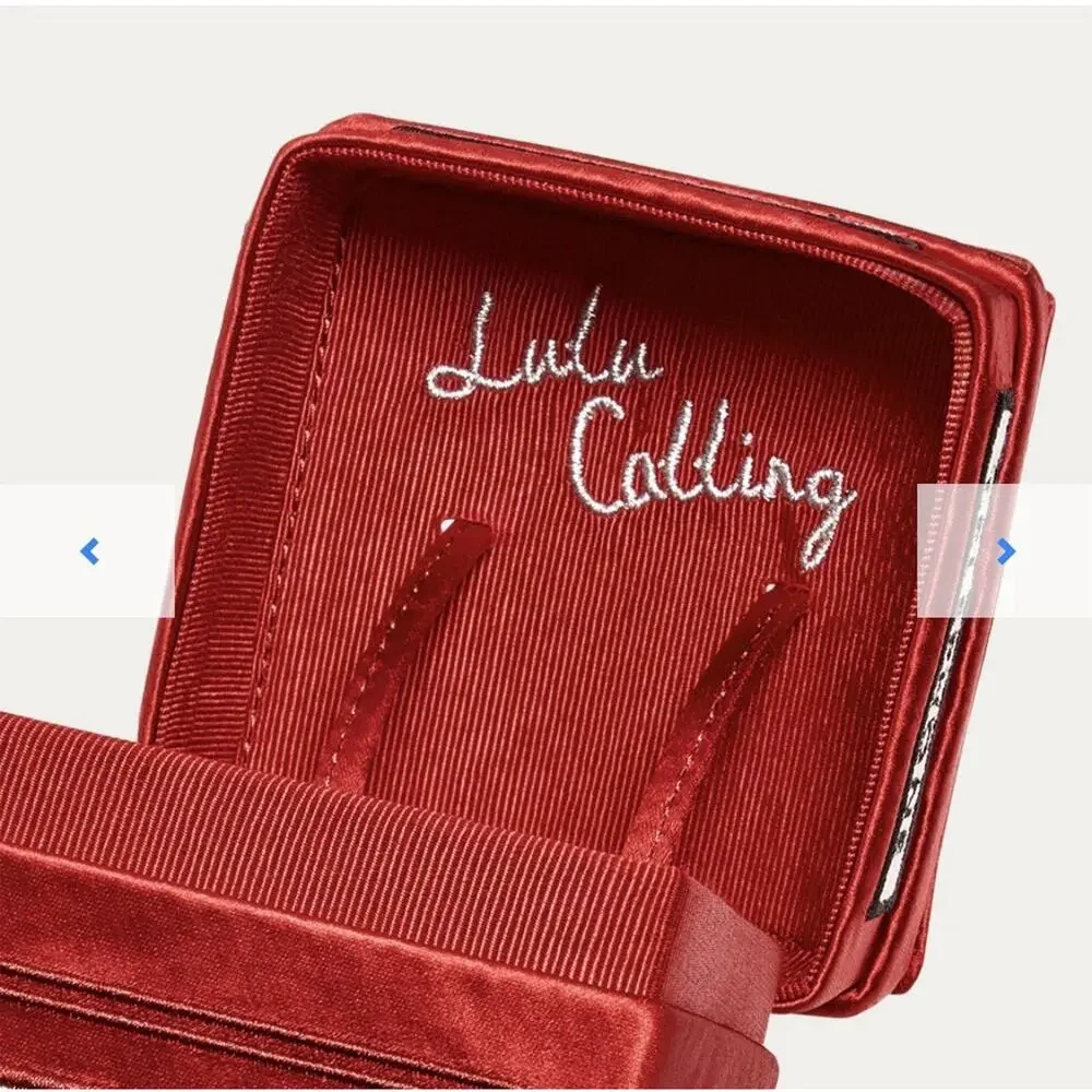 Lulu Guinness Red Phonebox Lulu Calling Statement Clutch British Designer NEW